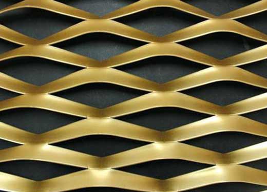 Gold Color Aluminum Expanded Metal Mesh